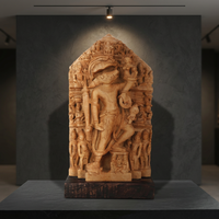 Statue ancienne de Nar Varaha Vishnu du Xe siècle, Avatar du sanglier, Réplique de l'art du temple hindou, Décoration religieuse