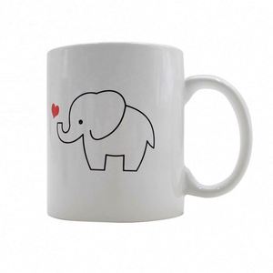 Factory-Customized <b>Plain</b> White Brown Ceramic Tea & Coffee <b>Mugs</b> Promotional Drinkware with Printed Logo Decal - Product Image 3