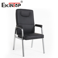 Chaise de bureau Ekintop à prix abordable, populaire, sans roulettes, en cuir