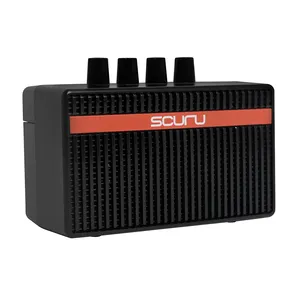SCURU 3W loud speaker audio Rechargeable built-in lithium battery sound box Guitar AMP Bass Portable Speaker