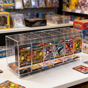 Support de rangement pour booster pack Pokémon, en acrylique transparent, 6 compartiments, luxe, personnalisé en usine - Product Image 6
