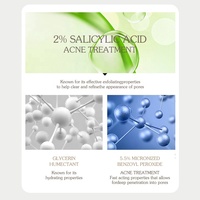 Ensemble de soins de la peau contre l'acné Sérum nettoyant pour le visage Crème Réduction des pores Acide salicylique Kit d'élimination des boutons pour tous les types de peau