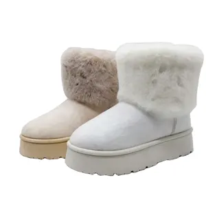 winter boots snow boots women fashion warm white grey further