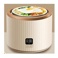 Cuisinière à riz intelligente mini 1,5 L - Cuisson par pression, couvercle amovible, pot en céramique antiadhésif, pour 1 à 2 personnes, cuisine à domicile et au bureau, cuisson facile