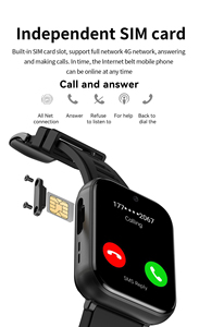 Montre connectée Q668, nouvelle version, WIFI, GPS, projection sans fil, double caméra 400*464, 4+64G, cadran personnalisé, boussole, pour Android <span class=keywords><strong>9</strong></span>, IP67 - Product Image 5