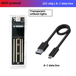M.5 solid-state NVMe NGFF dual-giao thức trường hợp Ổ đĩa cứng USB3.1 Loại C3.1 nhựa trong suốt SSD di động Hộp <span class=keywords><strong>HDD</strong></span> cho bên ngoài - Product Image 3