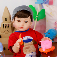 Boneka Bayi Reborn Lifereborn Terbaru 19 Inci, Boneka Balita Laki-laki Reborn, Boneka Bayi Silikon Lembut untuk Hadiah Ulang Tahun