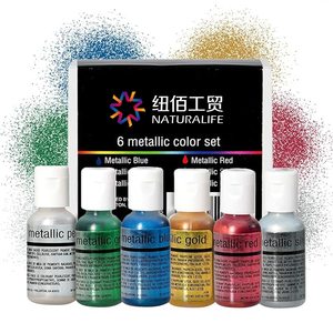 Aerógrafo metálico al por mayor, colorante alimentario comestible con purpurina, tinte de grado alimenticio para glaseado, glaseado, fondant, <span class=keywords><strong>chocolate</strong></span> - Product Image 1