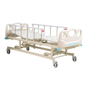 Cama de Hospital Manual de Tres Funciones con Barandilla de Aleación de Aluminio, Respaldo y Elevación de Piernas, para Uso Doméstico - Product Image 3