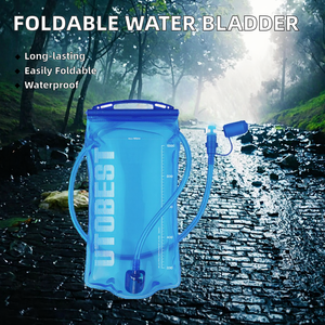 Poche à eau pour sports de plein air, pliable, portable, en plastique, étanche, pour le cyclisme, la course à pied, le camping - Product Image 2