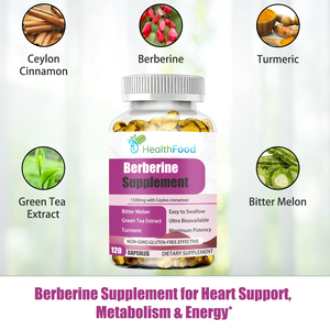 Complément de Berbérine HCl 1500mg avec Cannelle de Ceylan, Melon Amer et Extrait de Thé Vert – 60 Gélules Molles Sans Gluten pour la Gestion du Métabolisme - Product Image 4