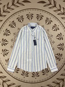 <span class=keywords><strong>Camicia</strong></span> Formale a Maniche Lunghe in <span class=keywords><strong>Lino</strong></span> e Cotone a Righe per <span class=keywords><strong>Uomo</strong></span> # <span class=keywords><strong>Camicia</strong></span> Casual con Bottoni e Logo Ricamato RL # RL-2259 - Product Image 4