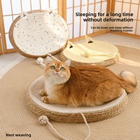 Lit grattoir rectangulaire pour chat, résistant à l'usure, anti-poussière, respirant, en satin de soie et éponge, double usage, avec fonction de repose