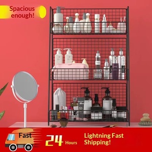 Boîte <span class=keywords><strong>de</strong></span> rangement pour cosmétiques <span class=keywords><strong>de</strong></span> célébrités d'<span class=keywords><strong>Internet</strong></span>, à trois niveaux, autoportante, sans installation, pour coiffeuse, soins <span class=keywords><strong>de</strong></span> la peau, toilettes, bureau - Product Image 4