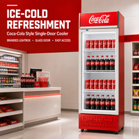 Réfrigérateur à boissons avec porte en verre, réfrigérateur vertical commercial pour boissons, vitrine réfrigérée pour bar, restaurant, hôtel, supermarché