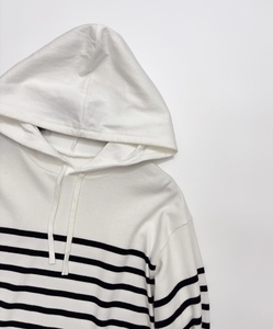 ODM femmes décontracté élégant automne/hiver sweat personnalisé 2025 nouvel an confortable ample à capuche tricoté rayé tissé - Product Image 2