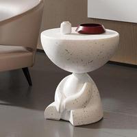 Table basse à tête plate de Style crème moderne nouvelle célébrité Internet Table d'appoint en plastique Simple créative pour salon chambre