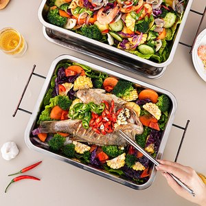 Fish Grill Plate Heat <strong>Preservation</strong> Roasting <strong>Pans</strong> for Grilled Fish - Product Image 2
