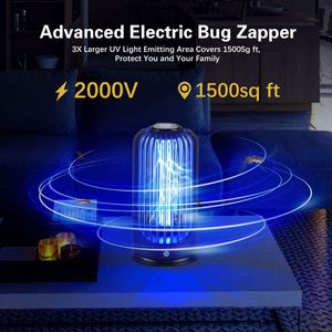 Portable LED Bug Zappers Mosquito Killer <b>Lamp</b> <b>USB</b> 4000mAh Electric Trap Mosquitoes Flies Mute Operation Radiationless IP54 Rated - Product Image 3