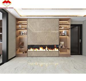 Прямая Продажа с фабрики, мраморная плита с кремом и мафилом, мраморная плитка, каменная плитка для декора стен гостиной - Product Image 5