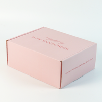 Logo personnalisé attrayant 16x10x6 boîtes emballage en papier carton froid 9x6x4 mailer grande boîte rose expédition avec insert en mousse