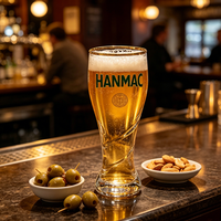 Chope à bière en verre en forme de ballon de football avec logo personnalisé, grande capacité, pour restaurants et bars