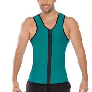 Corset de fitness pour hommes européens et américains Sweat-shirt Shapewear Zipper Vest Fitness Suit - Product Image 3