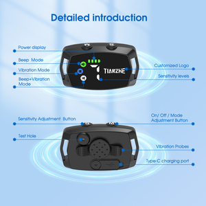 Tize mới nhất mini Màn hình LED có thể sạc lại thông minh chống sủa chó dừng sủa cổ áo với 7 điều chỉnh độ nhạy tiếng bíp rung - Product Image 6