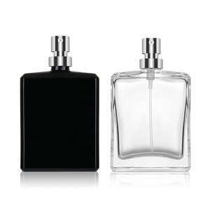 Botella de <span class=keywords><strong>Perfume</strong></span> rectangular personalizada para <span class=keywords><strong>mujer</strong></span>, espray vacío de lujo, color negro, 30ml, 50ml, 100ml - Product Image 3
