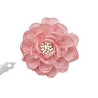 Fleurs en organza et mousseline de 5 cm pour embellissements de chaussures, composants de coiffes, fleurs en tissu pour artisanat DIY