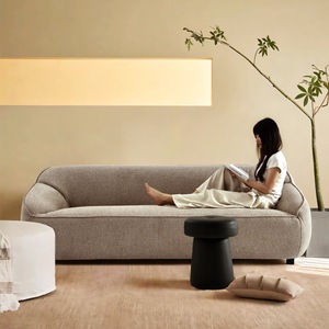 Cao Cấp Modular Phòng Khách <span class=keywords><strong>L</strong></span>-Hình Ghế Hiện Đại Grey Linen Vải Cắt Sofa Với Chaise Phòng Chờ - Product Image 3