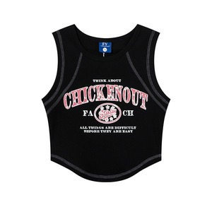 American Retro <span class=keywords><strong>Spice</strong></span> Girls Short Curved Letters Undershirt Halter Summer Navel Exposed Thin Camiseta sin mangas Mujer - Product Image 4