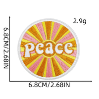 À la mode brodé été fer sur broderie patchs de transfert de chaleur Orange jaune tournesol paix chapeau patchs pour enfants vêtements