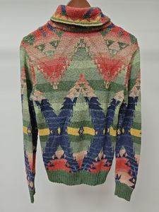 Suéter de Punto Multicolor de Estilo Casual para Hombre Vibrant Horizon, Comodidad Premium, Tejido a Mano, Diseño Exquisito, Antiarrugas en la Parte Delantera - Product Image 2