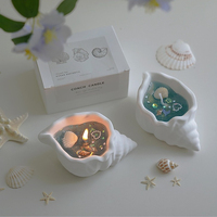 Bougie parfumée artisanale de luxe en forme de coquillage, bougies décoratives de luxe pour la décoration esthétique de la maison, cadeaux de mariage, boîte cadeau
