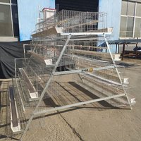 Nouveau Offre Spéciale Cage de batterie de poulet de couche automatique de type A à 4 niveaux Équipement de ferme avicole Acier galvanisé Garantie 1 an