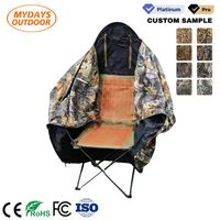 Tente de chasse individuelle Mydays Outdoor avec chaise intégrée, camouflage, pliable et pop-up pour la chasse au cerf