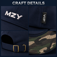 Casquette de baseball personnalisée OEM avec code QR, vente en gros, casquette de papa, étiquette VIP, motif camouflage Undervisor