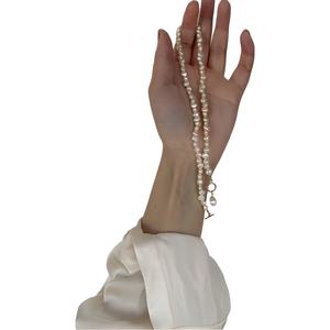 Collar de Perlas de Estilo Barroco de Diseño, Luz Natural Intensa con Cadena de Clavícula de Oro de 14K con Inyección de Estilo Retro Francés, Regalo Perfecto - Product Image 5