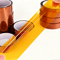 Ruban isolant en polyimide Amber Battery 40 mm x 33 m, film résistant à la chaleur haute température, ruban Pi pour le masquage des circuits imprimés et l'électronique