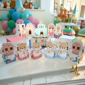 Bear Design Baby Shower <strong>Small</strong> Candy Cookie <strong>Paper</strong> Box Favor Gift Treat <strong>Boxes</strong> Decoration for Birthday Party Baby Shower Supplies - Product Image 5