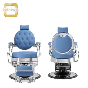 클래식 블루 이발 의자 디자인의 전기 이발 의자 업자용 구교 이발소 살롱 스타일 의자