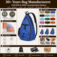 Sac à dos de sport imperméable personnalisé avec logo pour pickleball, tennis, badminton, avec sangle en maille et poche antivol pour voyage et terrain de sport
