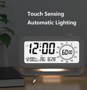 <span class=keywords><strong>LCD</strong></span> Digital Despertador com Temporizador Visual Brilho Ajustável Temperatura Calendário 12/24 Horas <span class=keywords><strong>Display</strong></span> Contagem regressiva Contagem até - Product Image 4