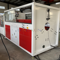 Ligne de production de machine d'extrusion automatique de tuyaux en PVC à double vis, prix usine, avec moteur, pompe et roulement