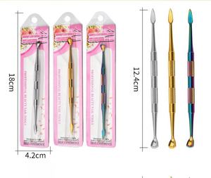 Penolak Kutikula Kuku Seni Kuku Baru Bahan Stainless Steel Warna Perak Emas Pelangi <span class=keywords><strong>Titanium</strong></span> untuk Salon Manikur - Product Image 4