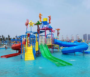 Toboganes de Agua para Parques Acuáticos en Venta, Medianos, de Fibra de Vidrio, Juegos de Parque Acuático Comerciales, Estilo Oceánico, Nuevos, de Verano, con Dinosaurios, para Niños - Product Image 2