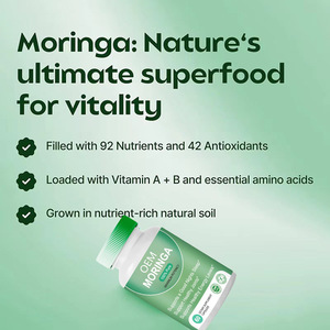 Cápsulas de Hoja de Moringa OEM, Favorecen un Sueño Reparador, Cápsulas de Polvo de Moringa Natural que Apoyan la Energía Saludable - Product Image 2