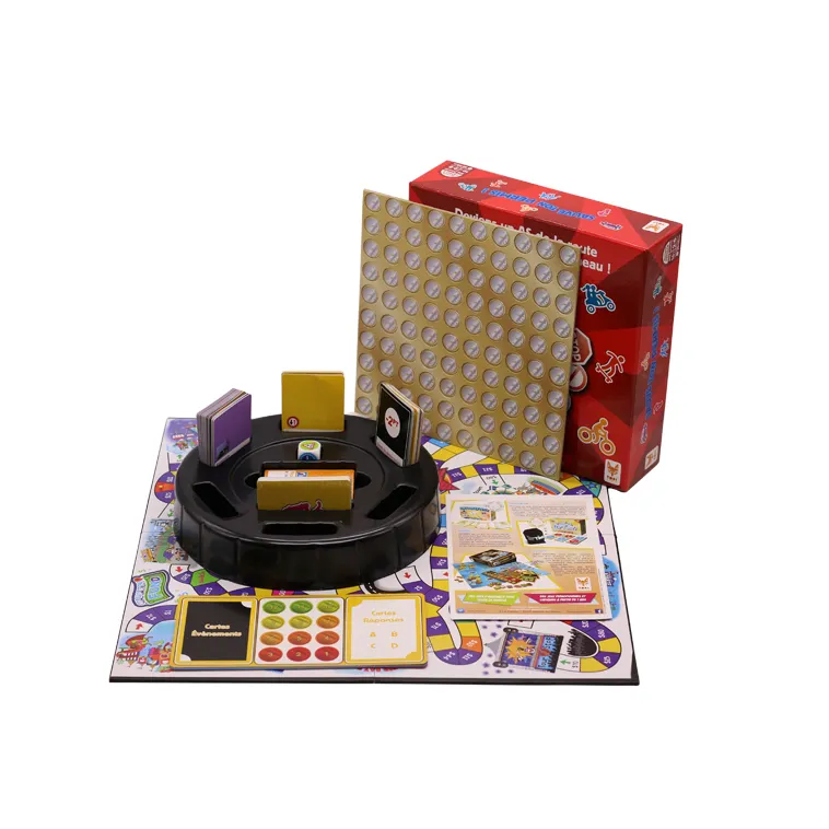 卸売カスタム教育段ボールメーカー印刷指示カードゲーム2ピース蓋ボトムボックスボードゲーム
