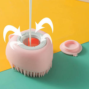 Brosse de bain portable en silicone réutilisable GS <span class=keywords><strong>pour</strong></span> chiens et chats, distributeur de shampoing anti-fuite, massage à bulles, poils doux - Nouveauté 2026 - Product Image 2
